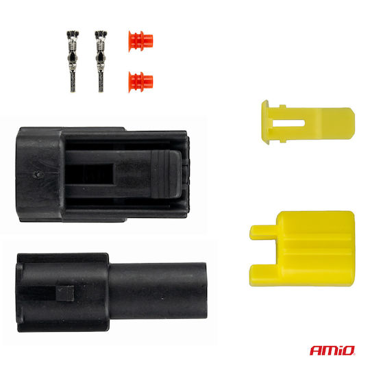 Waterproof Electrical Connector Set 1 Pin 2.2mm Amio-04345