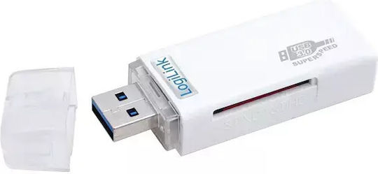 LogiLink Card Reader USB 3.0 για SD/microSD Λευκό