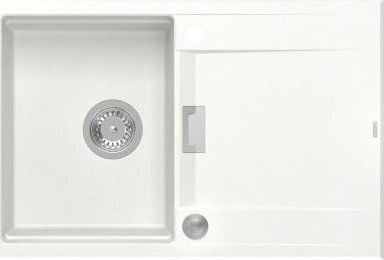 GraniteQ Ένθετος Inox Σατινέ Μ76xΠ50cm Λευκός