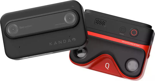 Kandao Видеокамера QooCam EGO 3D @ 60fps Сензор CMOS Запис на Карта с памет с Екран 2.54" с WiFi