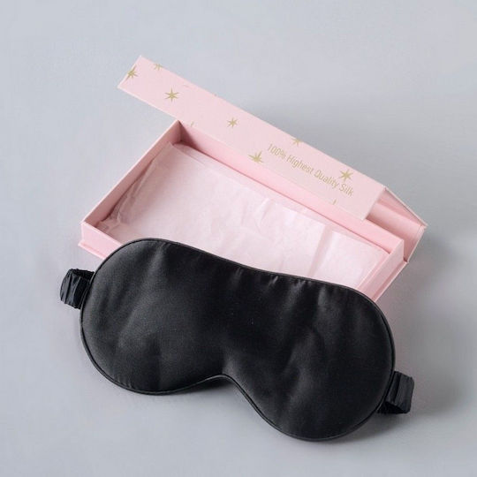 Kentia Stylish Silk Μάσκα Ύπνου Μεταξένια Μαύρη