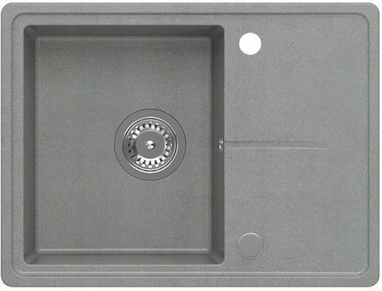 GraniteQ Drop-In Spüle Inox B60xT45cm Silber