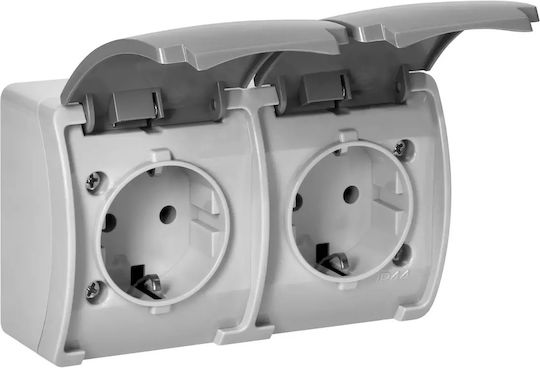 Orno Power Socket Gray 1pcs
