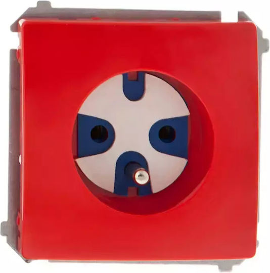 Priză simplă Kontakt-simon Data U 16a Ip20 Power Key Roșu Bmgd1.01/22