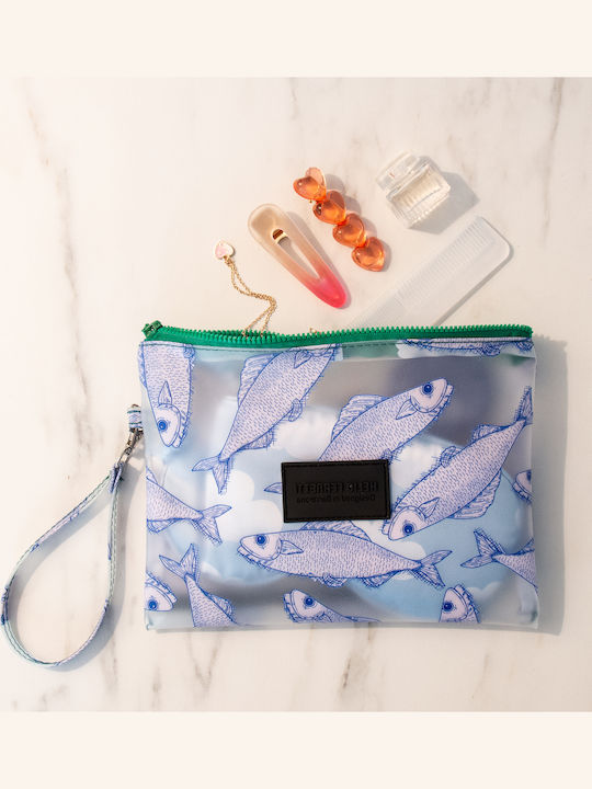 Light Blue Pisces Clutch Hf