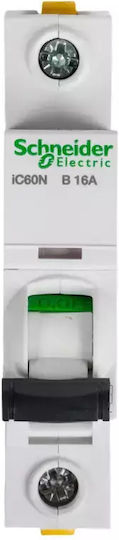 Schneider Electric Αυτόματη Ασφάλεια 16A Μονοπολική AC A9F03116