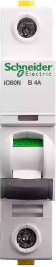 Schneider Electric Siguranță automată 4A Monopolară AC A9F03104