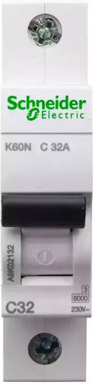 Schneider Electric Automatic Circuit Breaker 32A Single-pole AC A9K02132