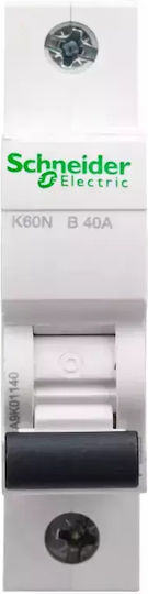 Schneider Electric Αυτόματη Ασφάλεια 40A Μονοπολική AC A9K01140