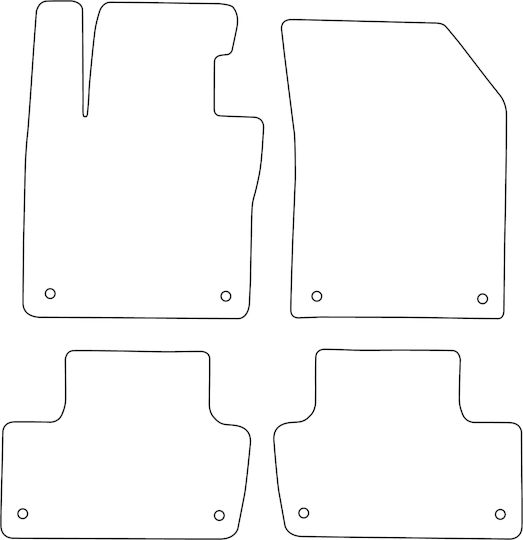 Set Velour Mats Fitting Volvo Xc60 Ii 2017 Red Edging