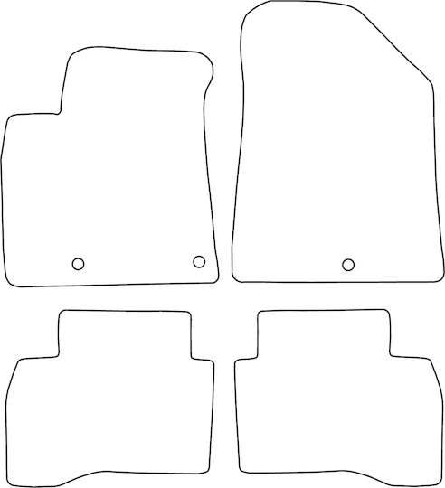 Set Velour Mats Kia Niro 2016-2022 Red Edging