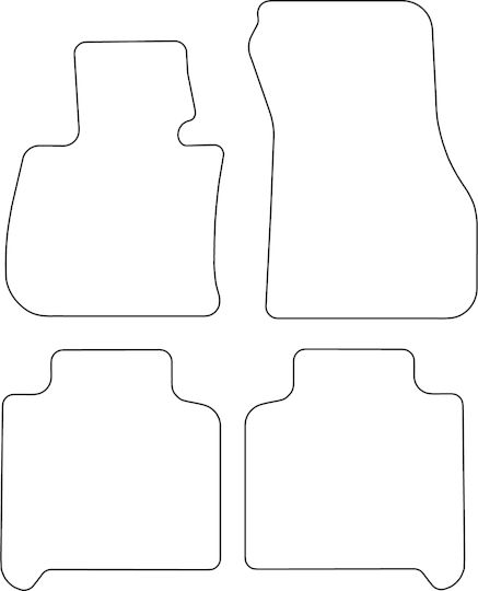 Set Veloursmatten Für Bmw Serie 2 F46 Gran Tourer 2015-2021 Mit Blauer Kante