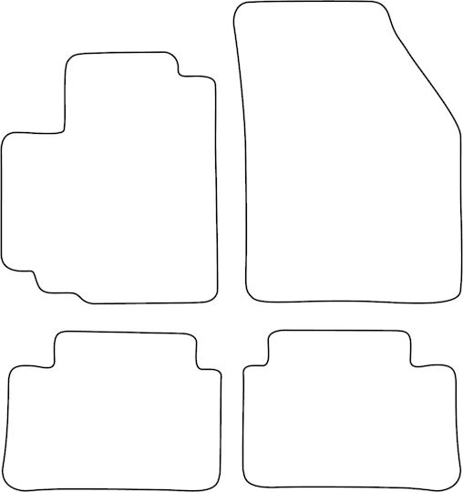 Set Veloursmatten Passend Für Suzuki Alto Vii 2009 Blau Kante