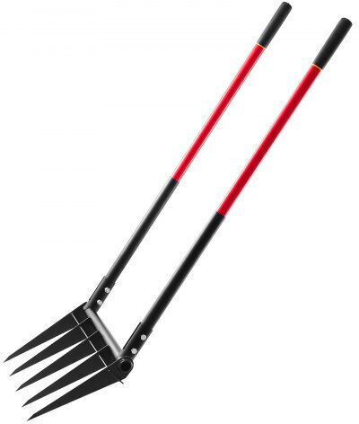 Vevor 5 Tines Broad Fork Garden Tool U-shaped Pitch Fork Gardening Spading