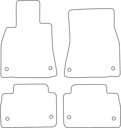 Set Velour Mats Fitting Lexus Ls Iv Pre-facelift 2006-2012 Red Edging