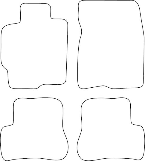 Set Covorașe Auto Velur Pentru Mazda 323 C 1994-1998 Margine Roșie
