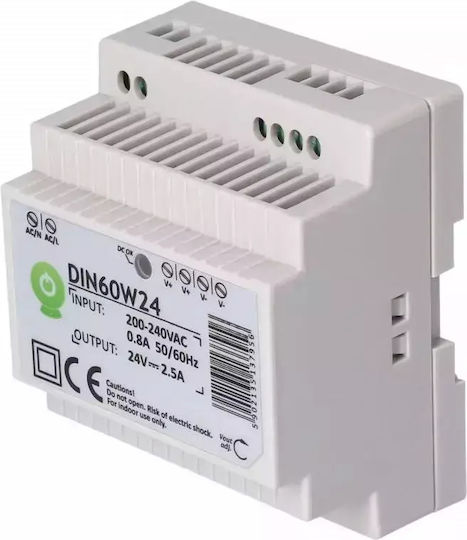 Din60w24 Power Supply Pos Din Power Supplies Din Rail Psu 24v/2.5a Plastic Ca