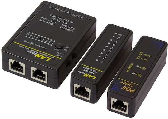 LogiLink WZ0015P Tester De Cabluri Apă De La Robinet / Rețea RJ45 / RJ11 / RJ12 / BNC