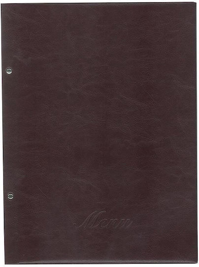 Next Menu Holder Made of PU Leather in Burgundy Colour 32x24 cm with Pyrography