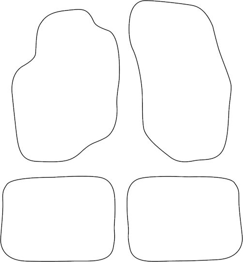 Set Velour Mats Matching Mitsubishi Lancer Vi 1996-2003 Black Edging