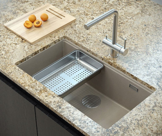 GraniteQ Υποκαθήμενος Inox Μ76xΠ45cm