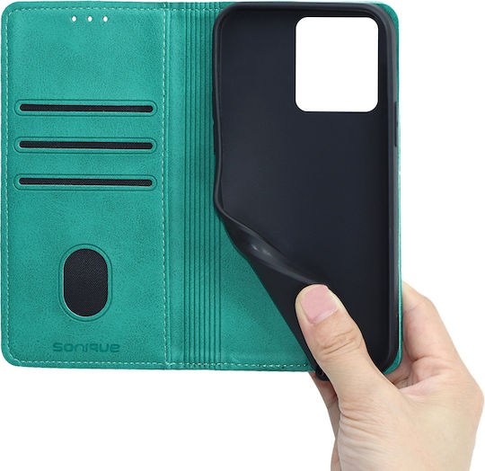 Vintage Wallet Case Magnet Wallet Sonique Motorola Edge 50 Neo 5G Green