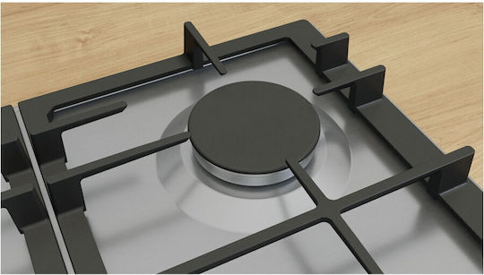 Bosch Serie 6 Natural Gas Cooktop Autonomous 60x52εκ. Silver