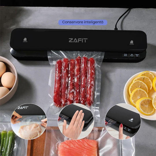 Aparat de Vidat Alimente Zafit Vid-360w, Bară de Etanșare 30 cm, 10 Pungi Incluse, Negru