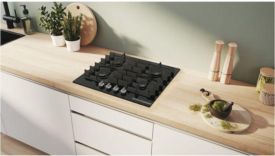 Bosch Serie 6 Natural Gas Cooktop Autonomous 60x52εκ.