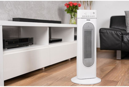 N'Oveen Ceramic Fan Heater Room Floor White 2000W
