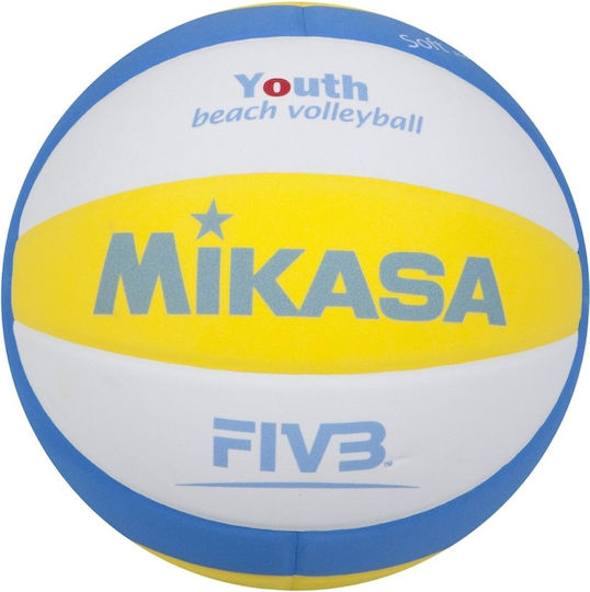 Mikasa Sbv Beach Volleyball Ball Yellow-Blue-White Size 5