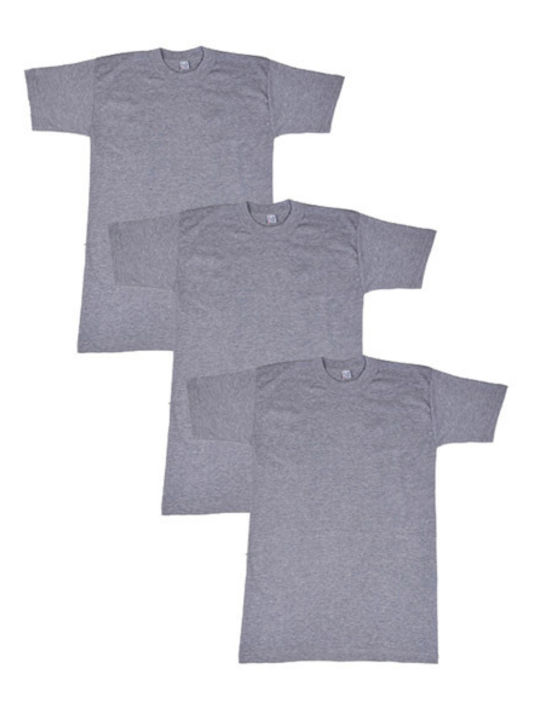 Men's Undershirts Short-sleeved in Gray Color 3Pack