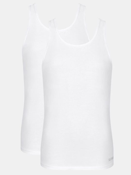 Go Abc Men's Undershirts White 2Pack