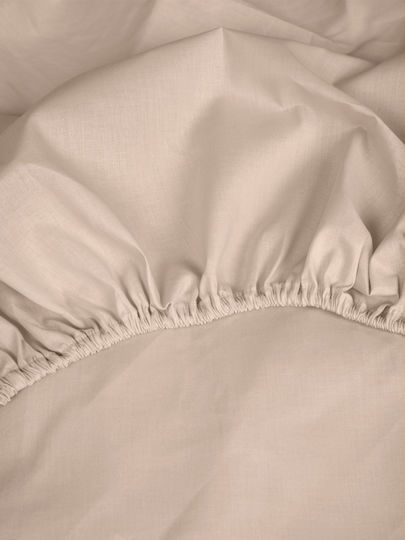 Sunshine Sheet Semi Double with Elastic 120x200+30cm. Cotton Feelings 151 109 Sand
