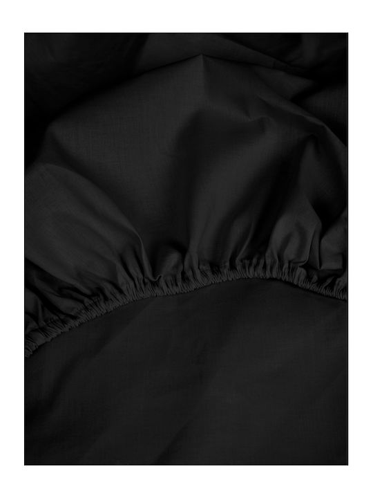 Sunshine Cotton Feelings 151 Σεντόνι Μονό με Λάστιχο 100x200+30εκ. 111 Black