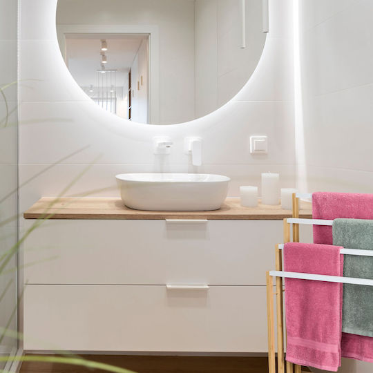 Relaxdays Triple Wall-Mounted Bathroom Freestanding Towel Rack ​82x55cm White