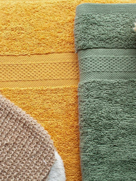 Faro Πετσέτα Προσώπου 50x90εκ. Honey Yellow Βάρους 450gr/m²