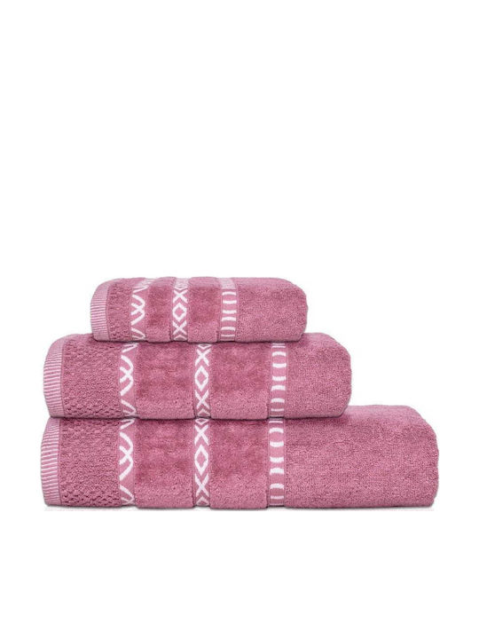 Detexpol Handtuch 30x50εκ. Rosa Gewicht 550gr/m²