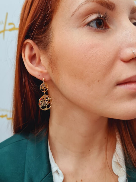 Mentzos Earrings made of Silver Gold Plated