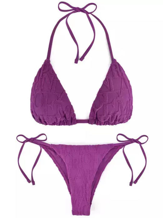Set Bikini Triangle Pink Fuchsia