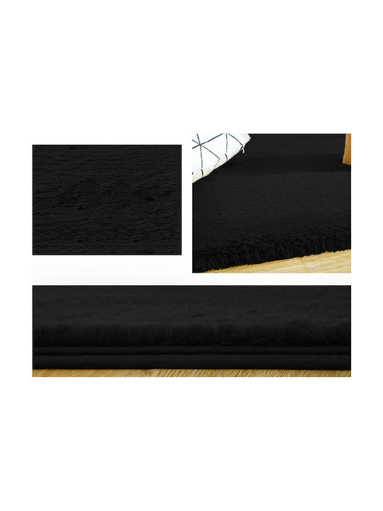 Strado Carpets Anti-slip Rug Rectangular Black