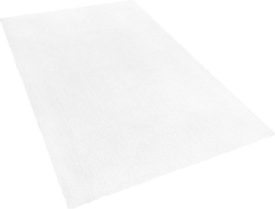 Beliani Covor Rectangular Piele Alb