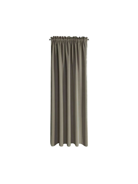 Eurofirany Vorhang Verdunkelung mit Tunnel Logan Beige 350449 135x270cm