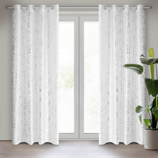 Eurofirany Feza με Τρουκς Λευκή 140x250εκ.