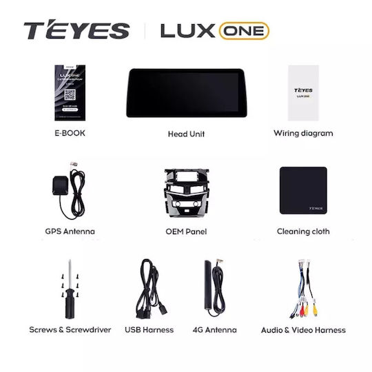 Teyes Sistem Audio Auto pentru Skoda Rapid Nissan Patrula 2010-2020 (Bluetooth/USB/WiFi/GPS/Apple-Carplay/Android-Auto/Partitură) cu Ecran Tactil 12.3"
