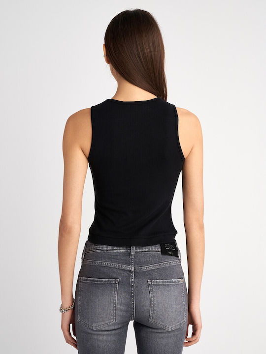 Claudia Women's Blouse Cotton Sleeveless Black