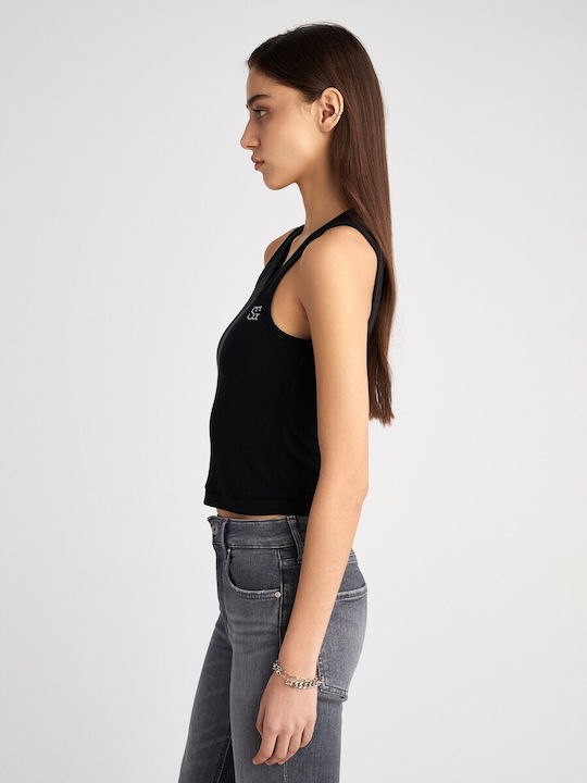 Claudia Women's Blouse Cotton Sleeveless Black