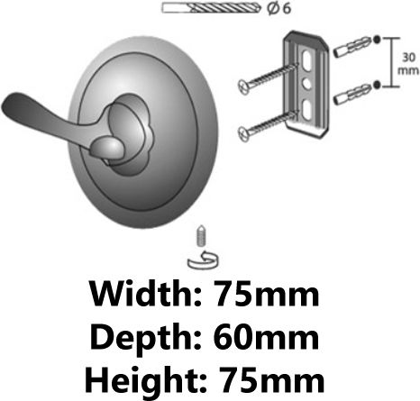Bisk Double Wall-Mounted Bathroom Hook Bronze