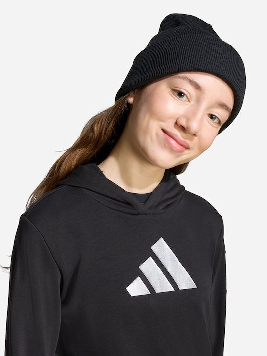 Kids Sweatshirt with Hood and Pockets Black Glam Graphic