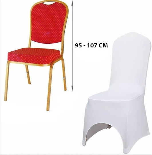 Meble odNowa Ελαστικό Κάλυμμα Καρέκλας White 107εκ.